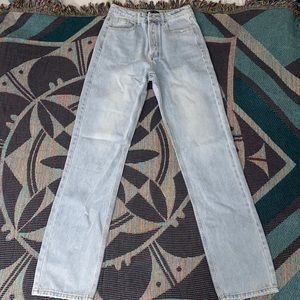 SHEIN BASICS Zipper Fly Boyfriend Jeans